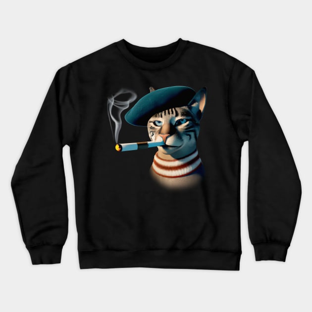 Jazz Cat Crewneck Sweatshirt by DankFutura